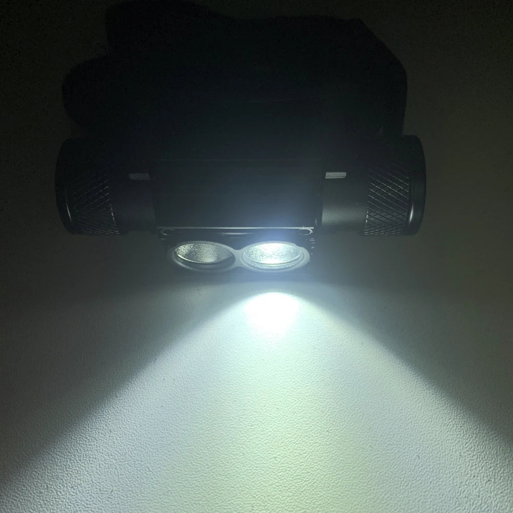 LED Headlamp High Power White Blue Rechargeable USB Type-C