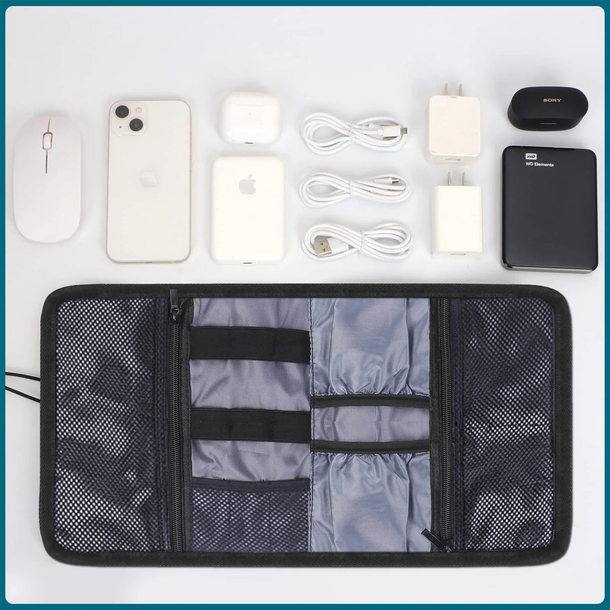 Roll-Up Electronics Cable Organiser