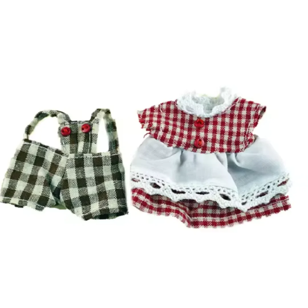 Conjuntos de ropa en miniatura para muñecas animales del bosque