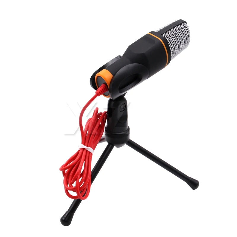 Wired Condenser Microphone with Holder, 3.5 mm Plug, for PC