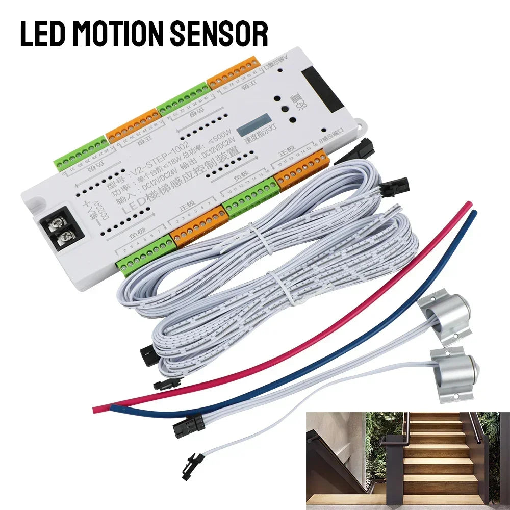 Controlador PIR de 32 canales para iluminación de escaleras