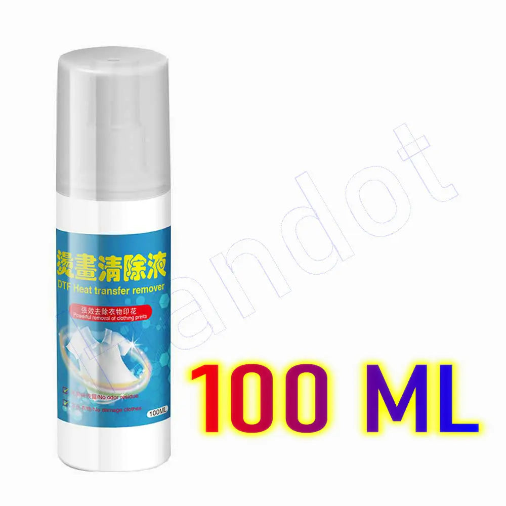 Dtf Remove Liquid Textile Vinyl Dtf Remover Ink Clothing for Garments Cloth Tshirt DIY Cricut Ink Cleaner Solution Accessories 