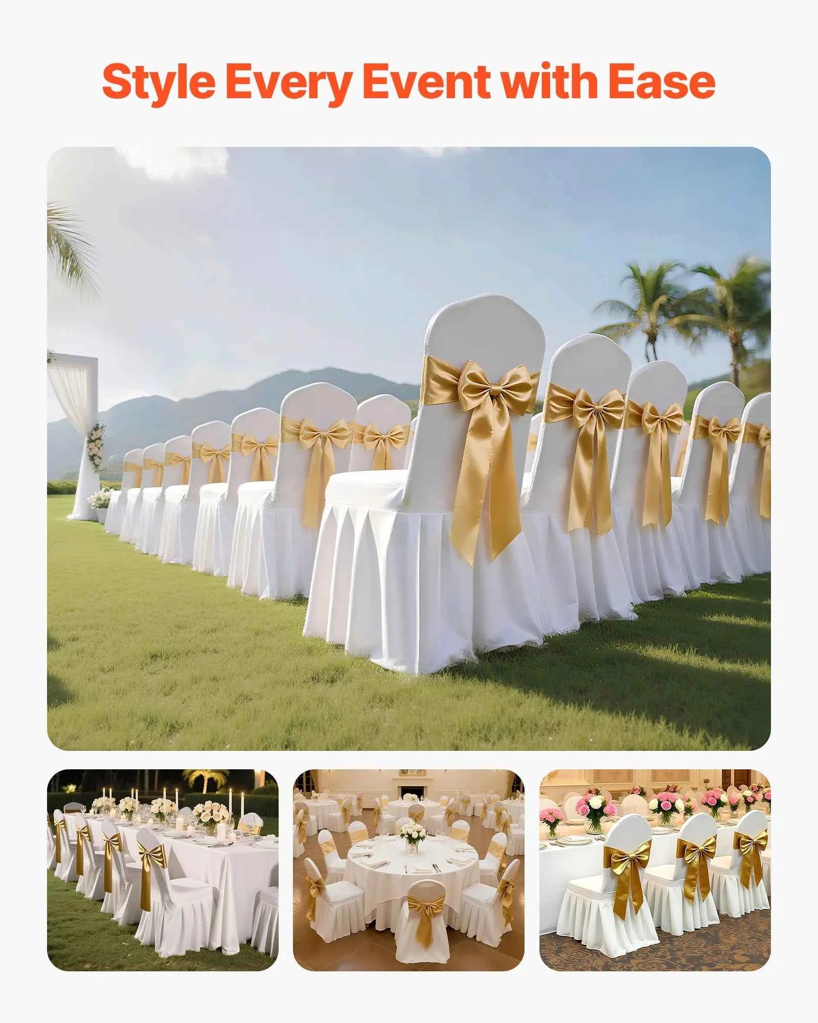 30 Pcs Stretch Chair Covers for Dining Banquet Wedding