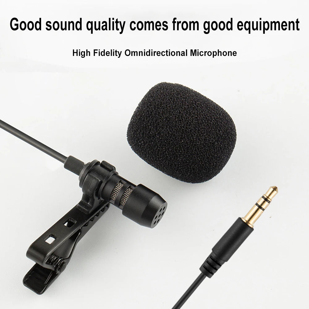 Mini Metal Clip-On Condenser Microphone with 3.5mm Plug