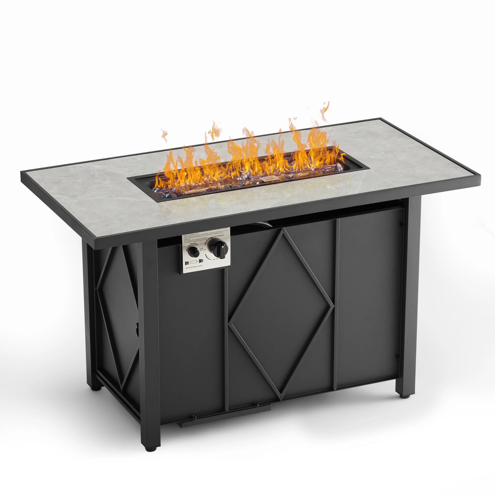 43" Propane Fire Pit Table 50,000 BTU Outdoor Patio Heater