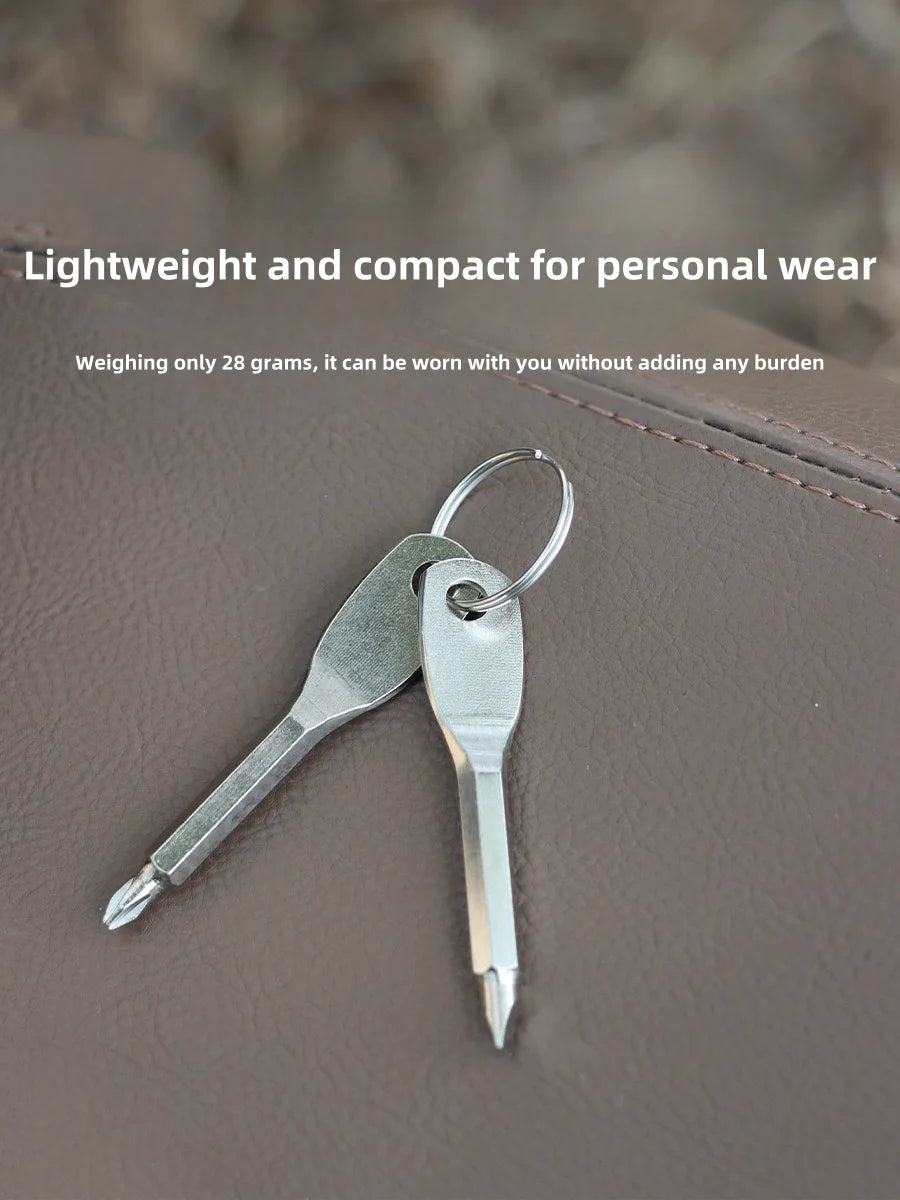 Keyring Slotted and Phillips Screwdriver Tool