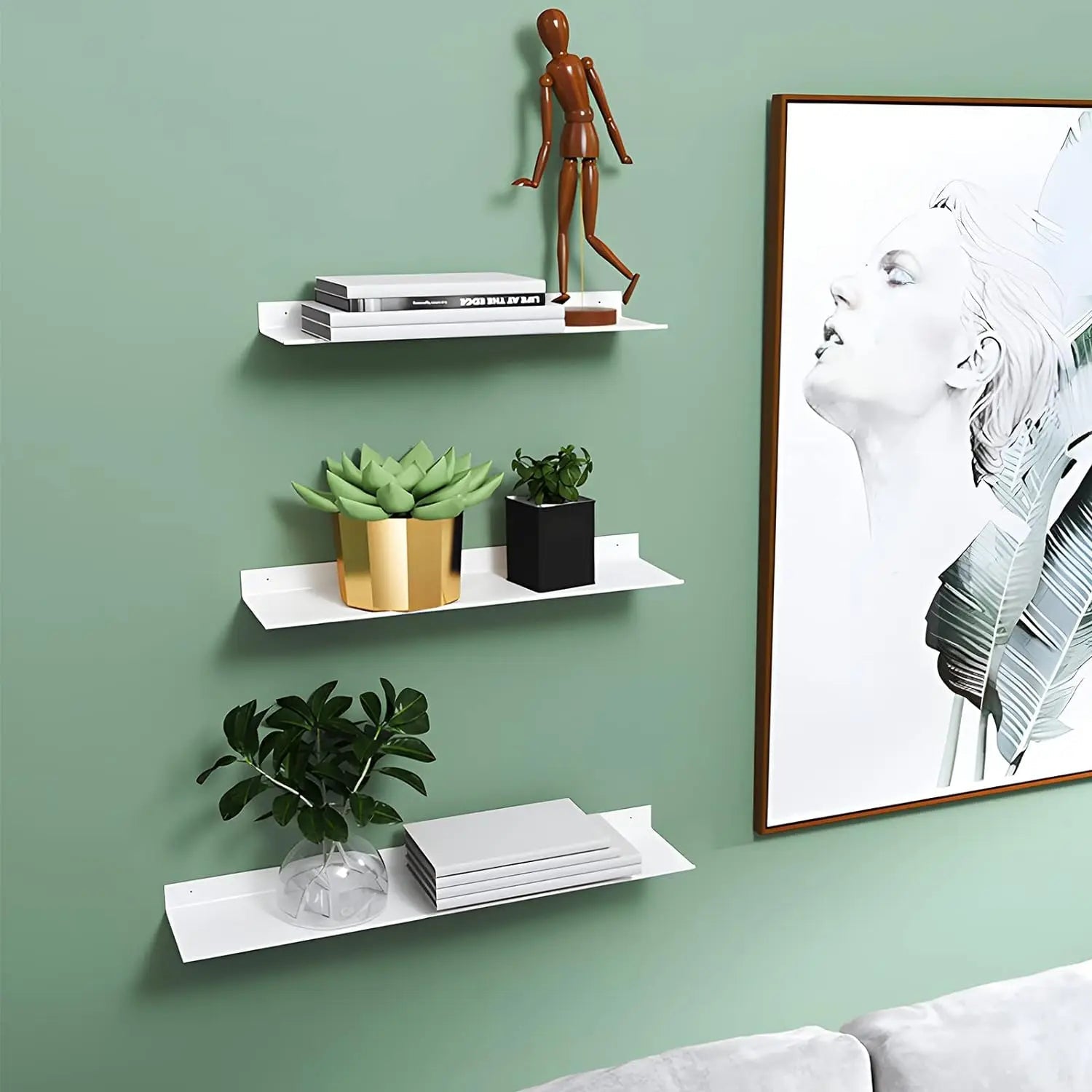 Floating Bathroom Shelves Without Drilling Storage Wall Rack Home Organizer Ledge Hardwares Cabinet Kitchen Toilet Accessories 
