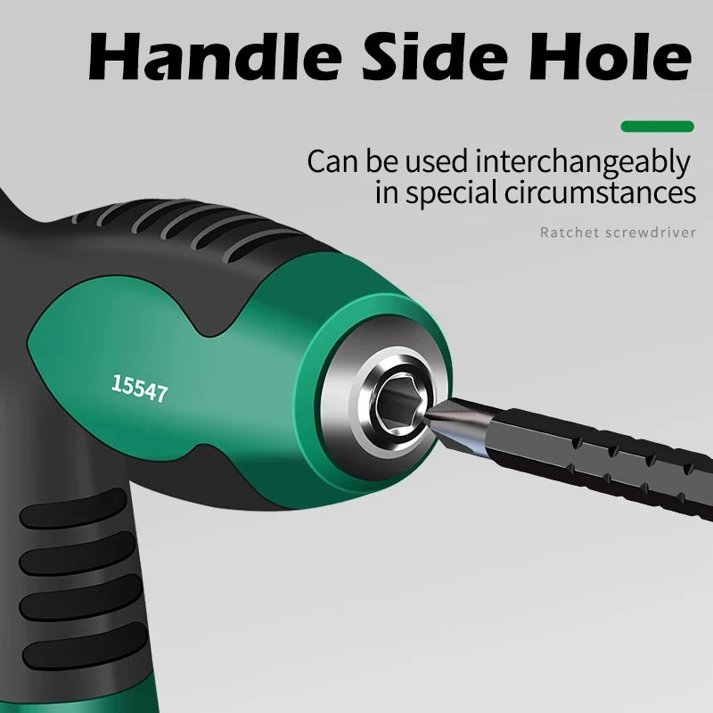 Telescopic T-Handle Ratchet Screwdriver Set