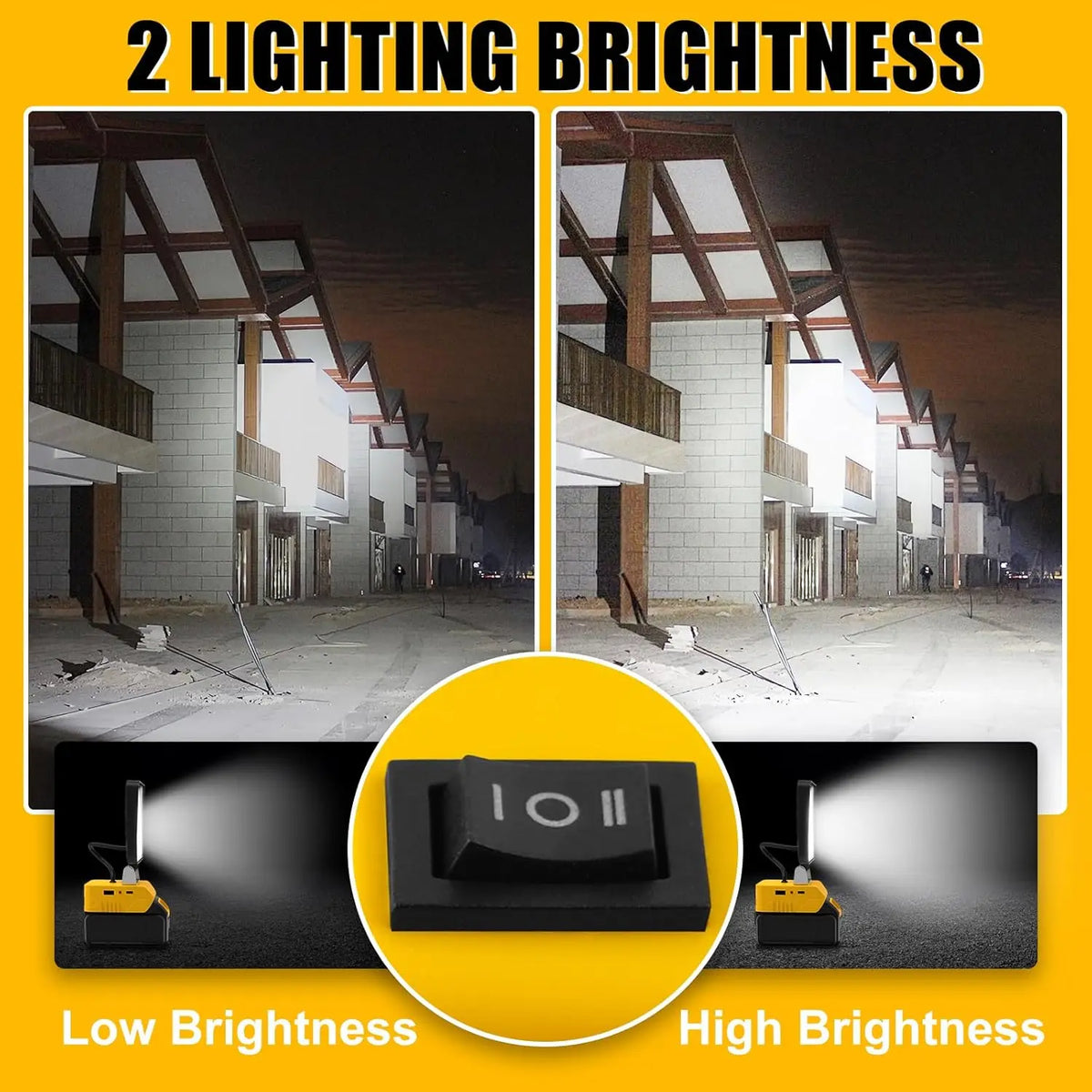 Luz de trabajo LED inalámbrica de 48 W - Batería no incluida