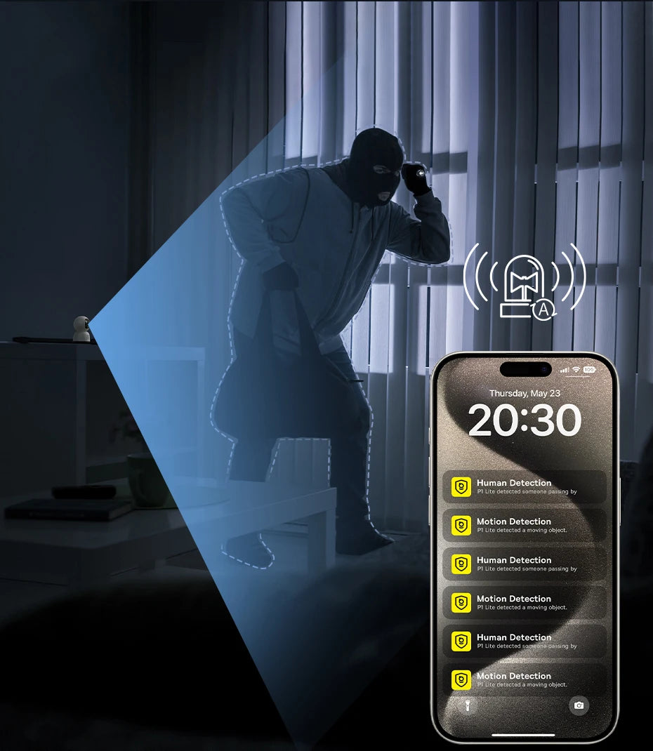 Baseus 3MP 2K Pan & Tilt Home Security Camera