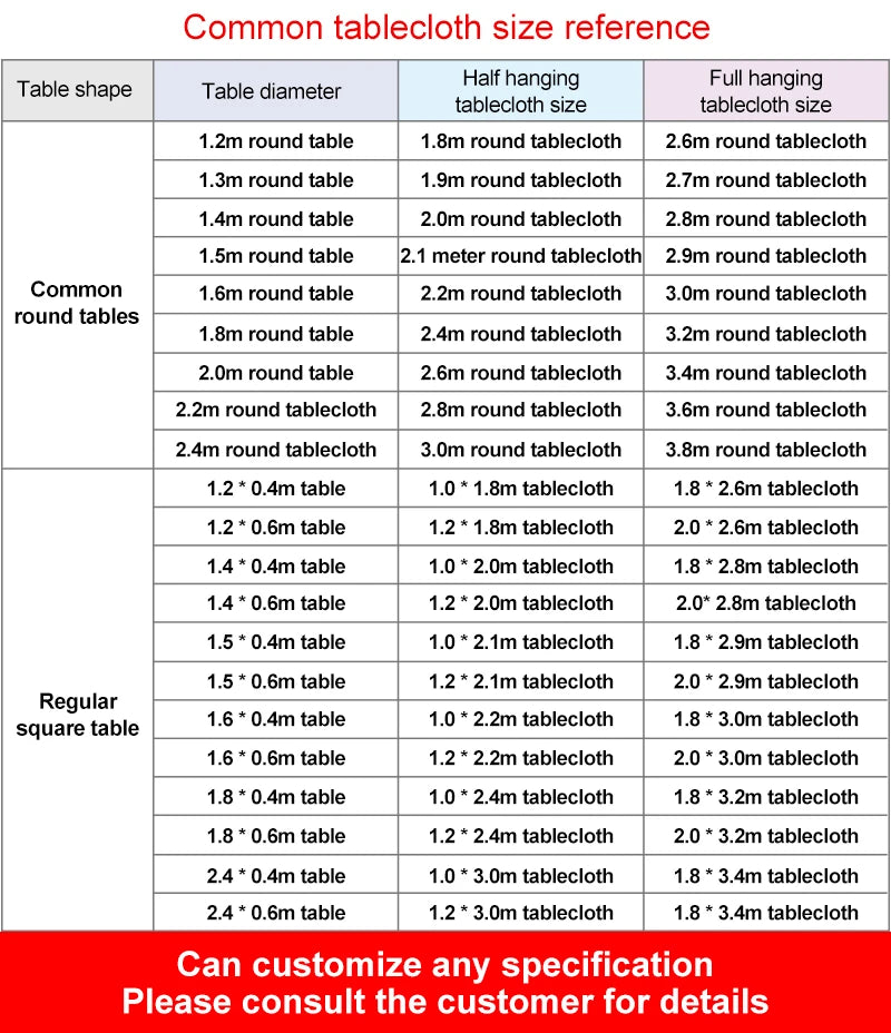 Rektangulär satinbordsduk för bröllop, fester och matborddekoration
