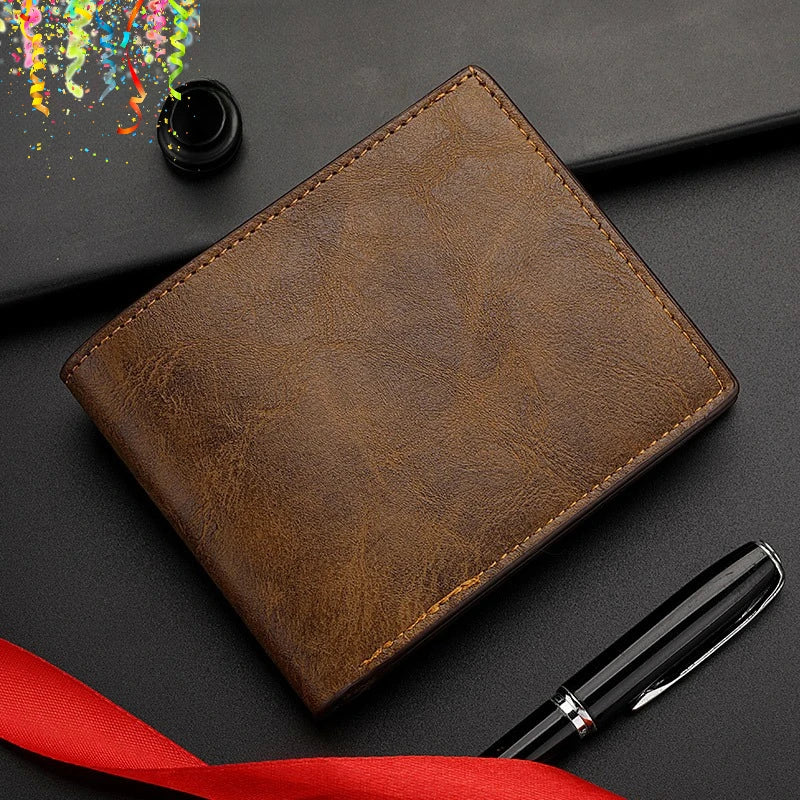 Cartera de cuero sintético PU bifold con compartimentos para tarjetas y billetes