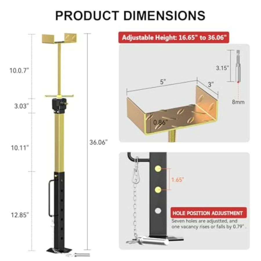 Adjustable RV Slide Out Supports Jacks 16.7–36 with Drill Adjust