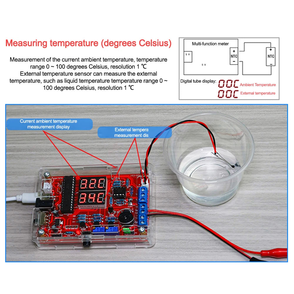 DIY sada multifunkčního měřiče a generátoru signálu PWM