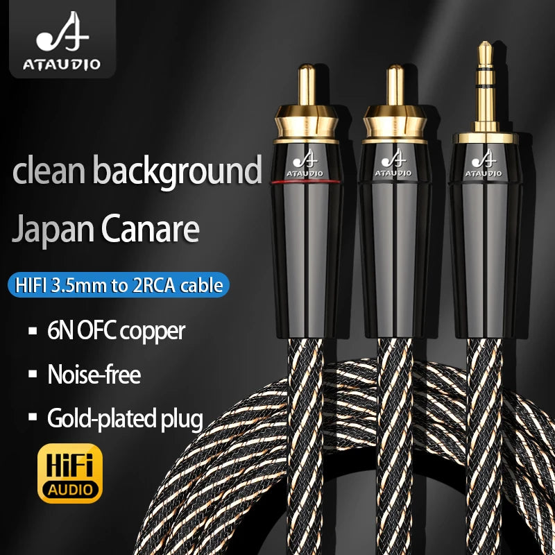 3.5 mm Stereo to Dual RCA Audio Cable