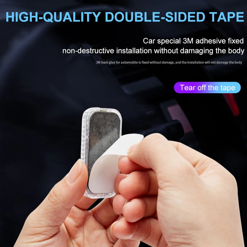 LED Touch Light Mini Wireless Car Interior Lighting Auto Roof Ceiling Reading Lamp for Trunk Storage Box USB Charging 