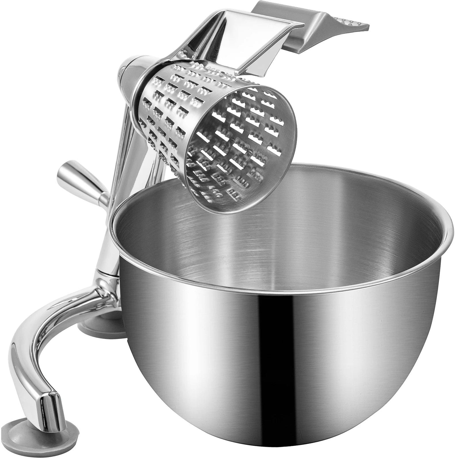 Rotary Cheese Grater with 5 Blades & 2.5L Bowl Manual Slicer