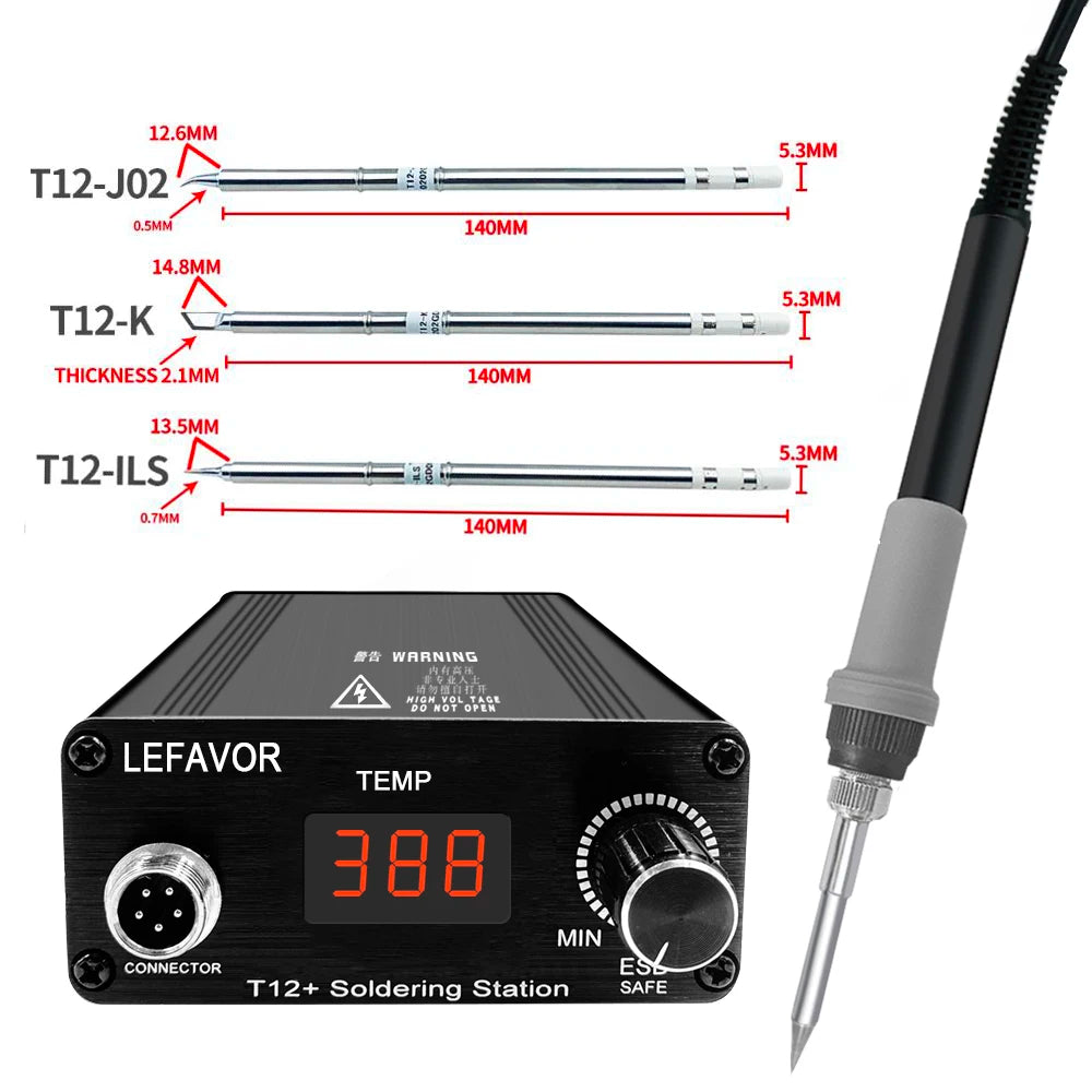 T12 75W Digital Soldering Iron StationTips Welding Rework Station  temperature adjustable control  microcontroller 