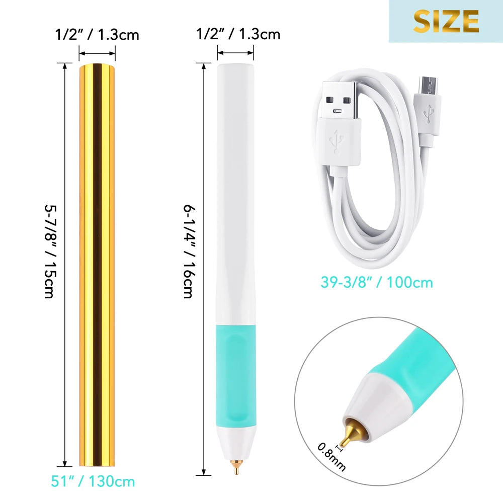 Długopis do hot foil z USB z folią