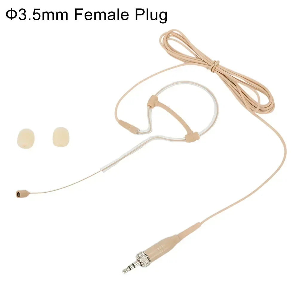 Single-Ear Headworn Condenser Microphone for Shure and Audio Technica