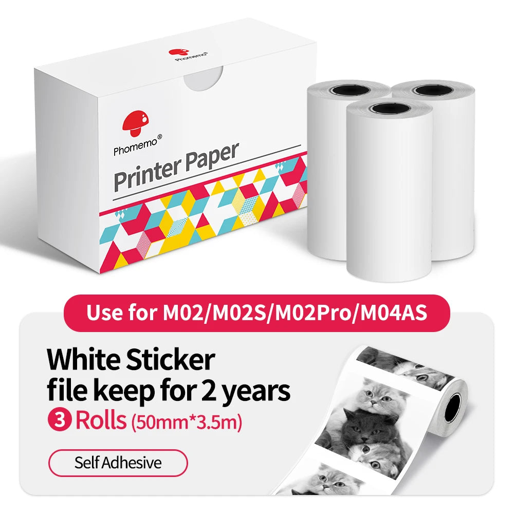 Thermal Printer Paper - Adhesive and Plain Options