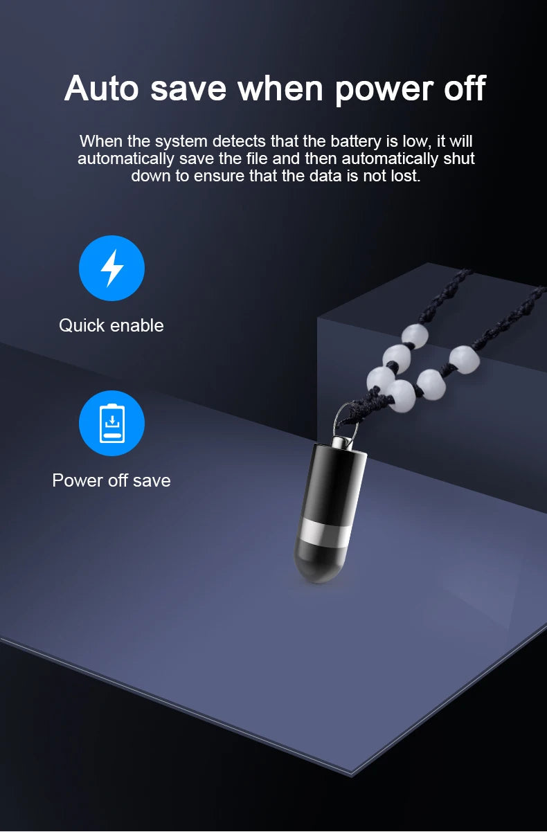 Mini Voice Activated Recorder Digital Audio Recording Keychain Device Wearable Sound Professional Micro Dictaphone STTWUNAKE 