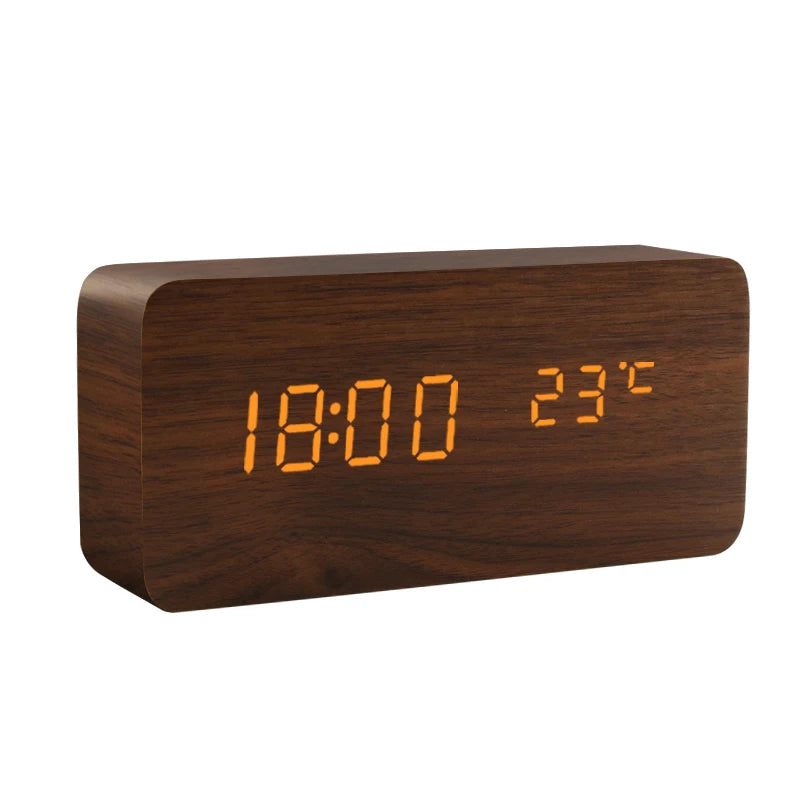 LED Digital Alarm Clock with Sound-Activated Display