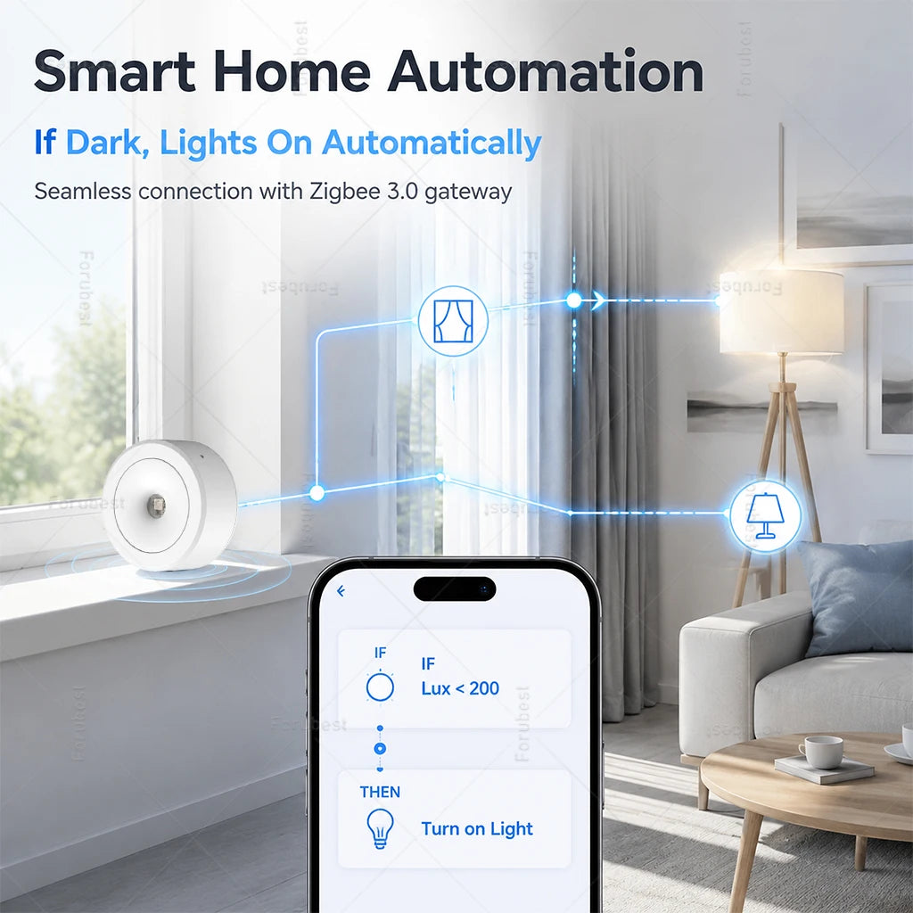Zigbee 3.0 UV Sensor Atmospheric Pressure Luminance Temperature Weather Station Wireless Sensor Smart Automation For Zigbee2MQTT