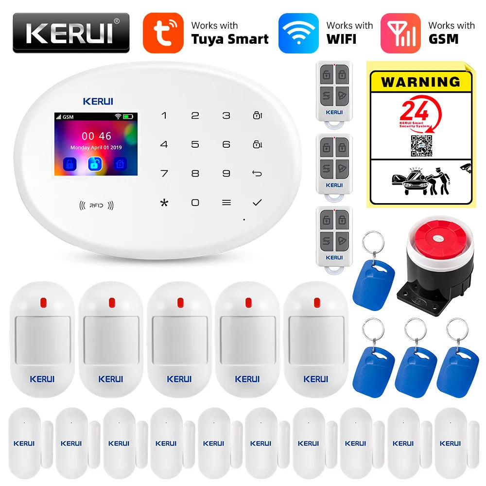 W181/W202 Tuya WiFi a 2G GSM Alarm System