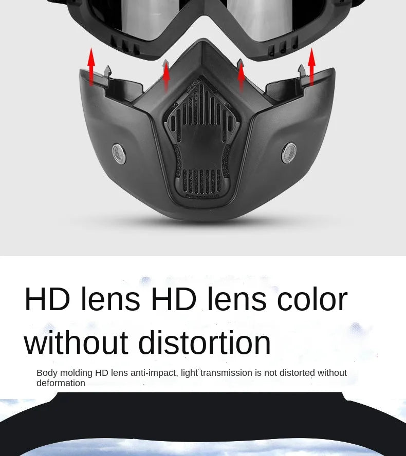 Goggles Full Face Hd Transparent Fog-proof Sand-proof Electric Welding Protective Glasses Versatile Breath-proof Windproof Mask 