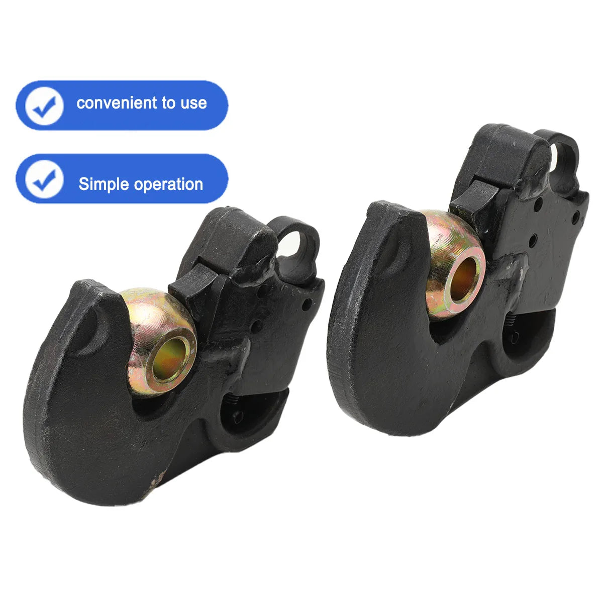 2-Pack CAT II Lower Link Quick Hitch Hooks with Balls for 60-120 HP Tractor 36MnCr5 Steel 8.1 Kg Heavy-Duty Hitching System 2-Pack CAT II Lower Link Quick Hitch Hooks with Balls – 60–120 HP Tractor 36MnCr5 Steel 8.1 kg