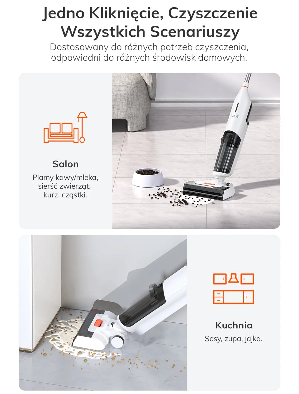 ILIFE W90 Cordless Wireless Wet Dry Smart Mop Washing , 5500Pa Suction, 1 Min Self Cleaning, Large Dual Water Tank 