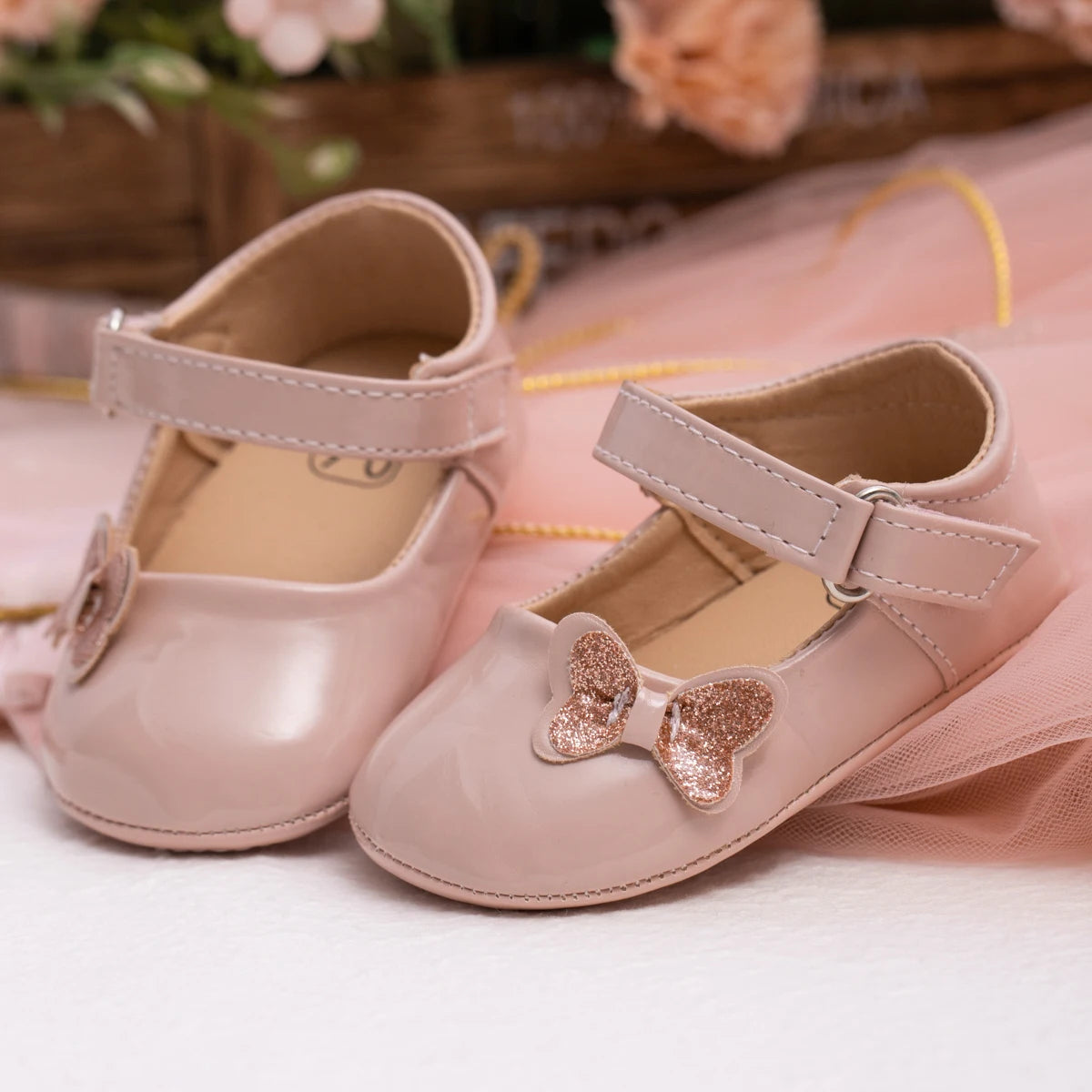 Baby Princess PU Toddler Shoes with Bow