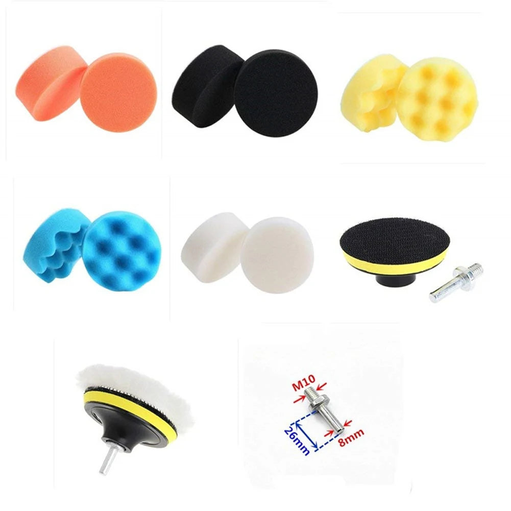 22-Piece 3 Inch Car Polishing Sponge Pads Kit