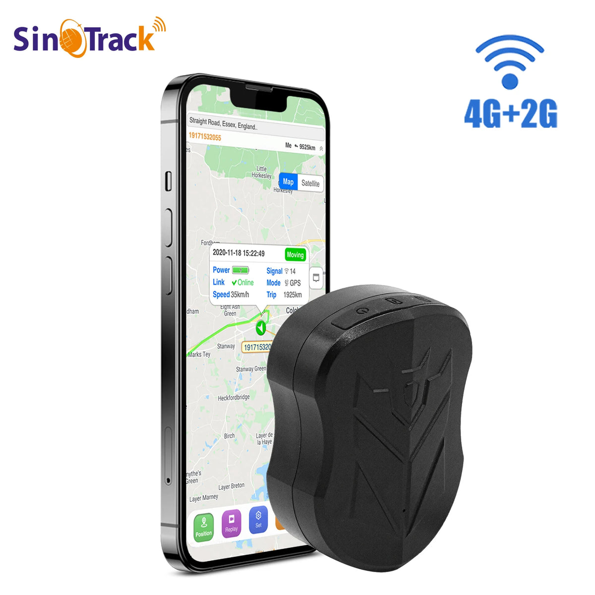 SinoTrack magnet 4G vodotesný GPS tracker ST-905/ST-915 Locator vozidla dlhá výdrž 10000mAh batéria s bezplatnou aplikáciou