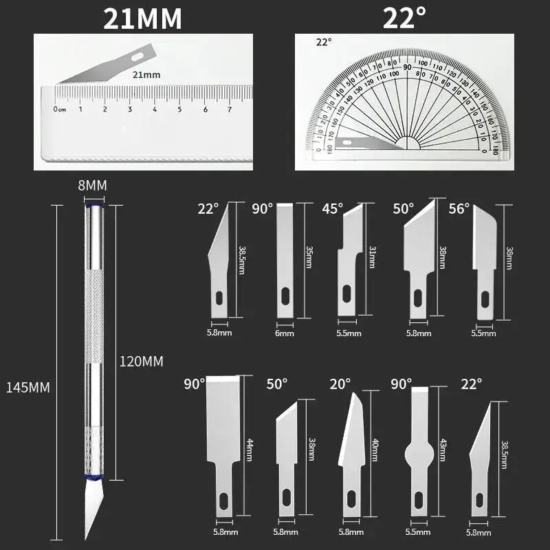 Precision Craft Knife Set, 13 Pieces