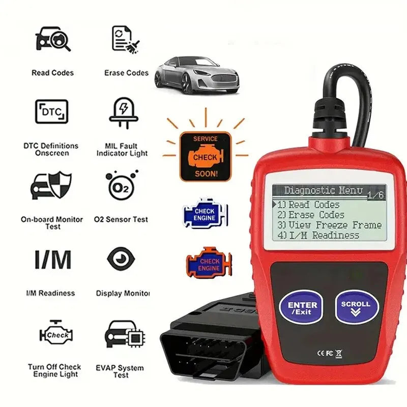 1 PC Car Fault Diagnosis Instrument Obd2 Clear Fault Codes Diagnostic Scanning Tools Universal Version