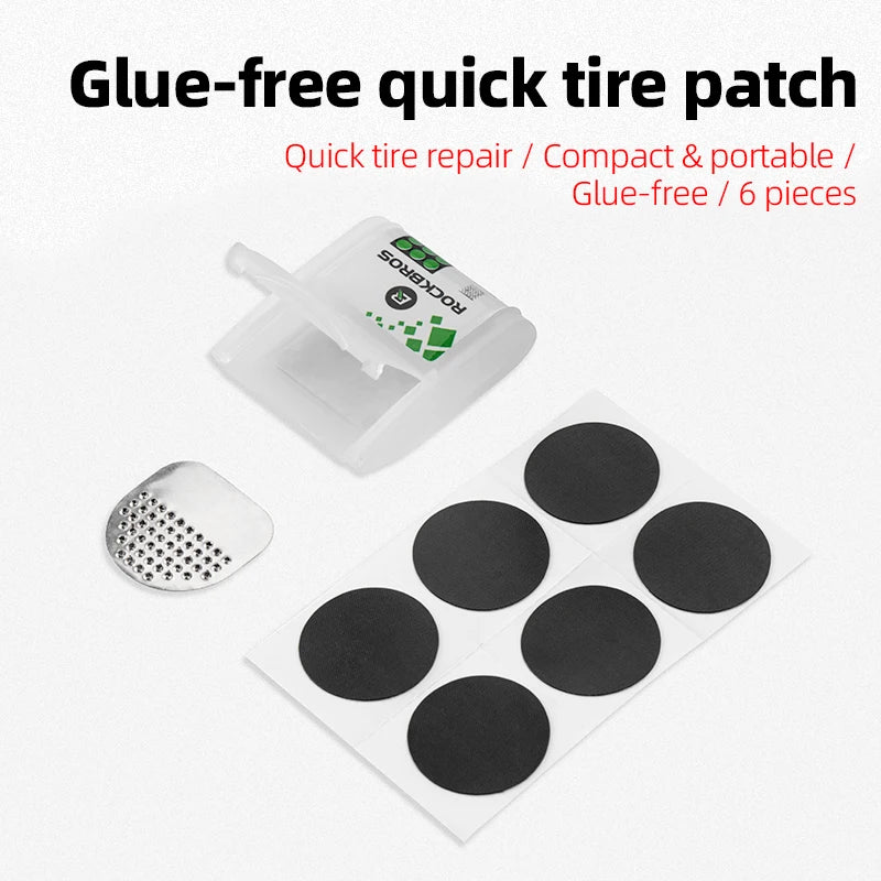 Glue-Free Bicycle Tire Repair Kit for Road & Mountain Bikes