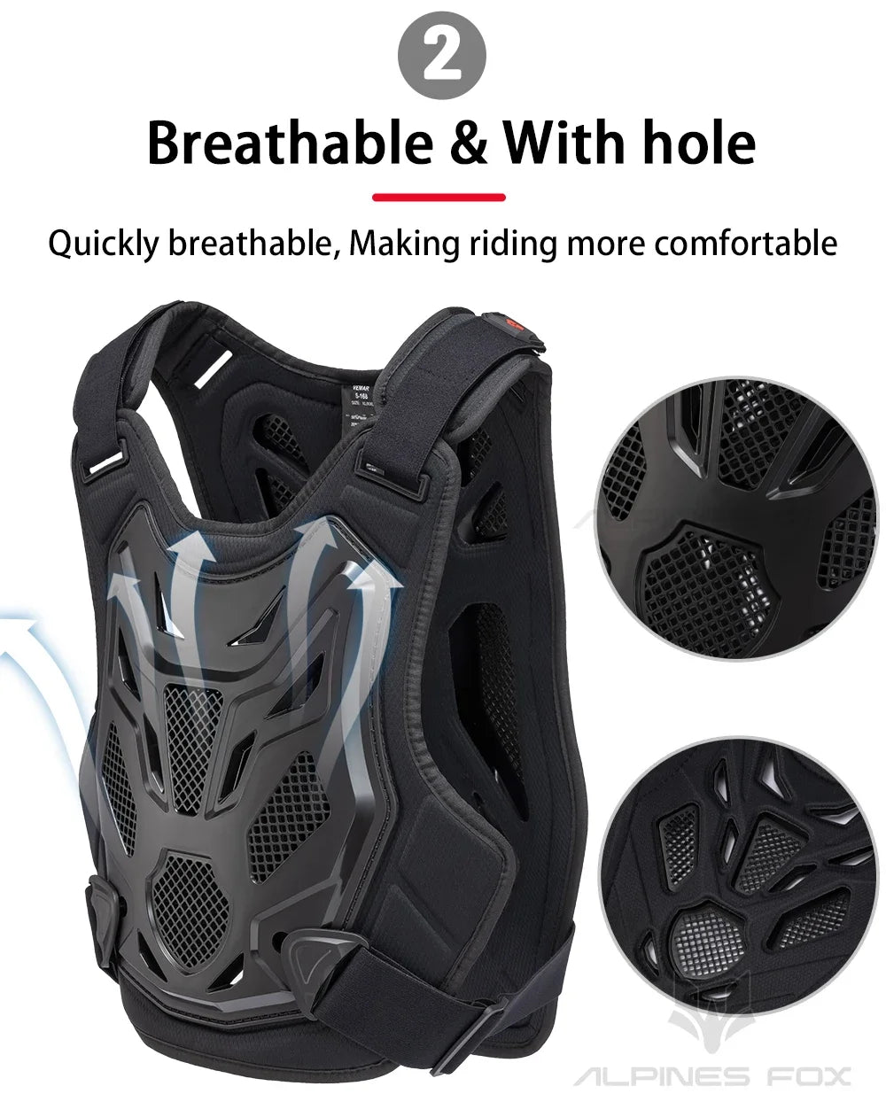Chaleco protector de armadura para motocross todo terreno para pecho y espalda