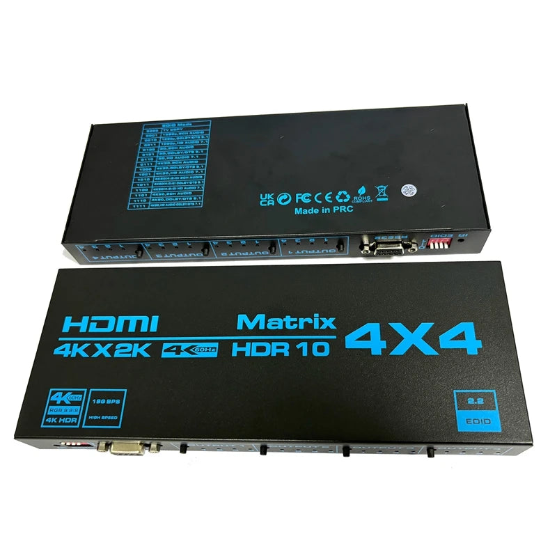 مفتاح HDMI مصفوفة رباعي المدخلات رباعي المخرجات