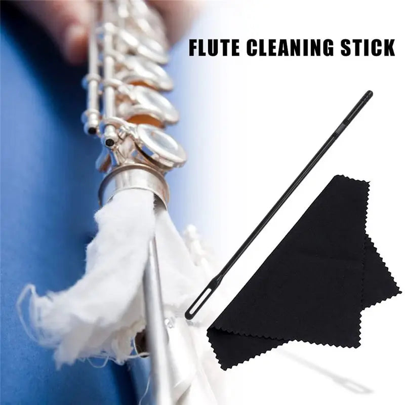  Vara de limpeza de flauta com 3 tecidos