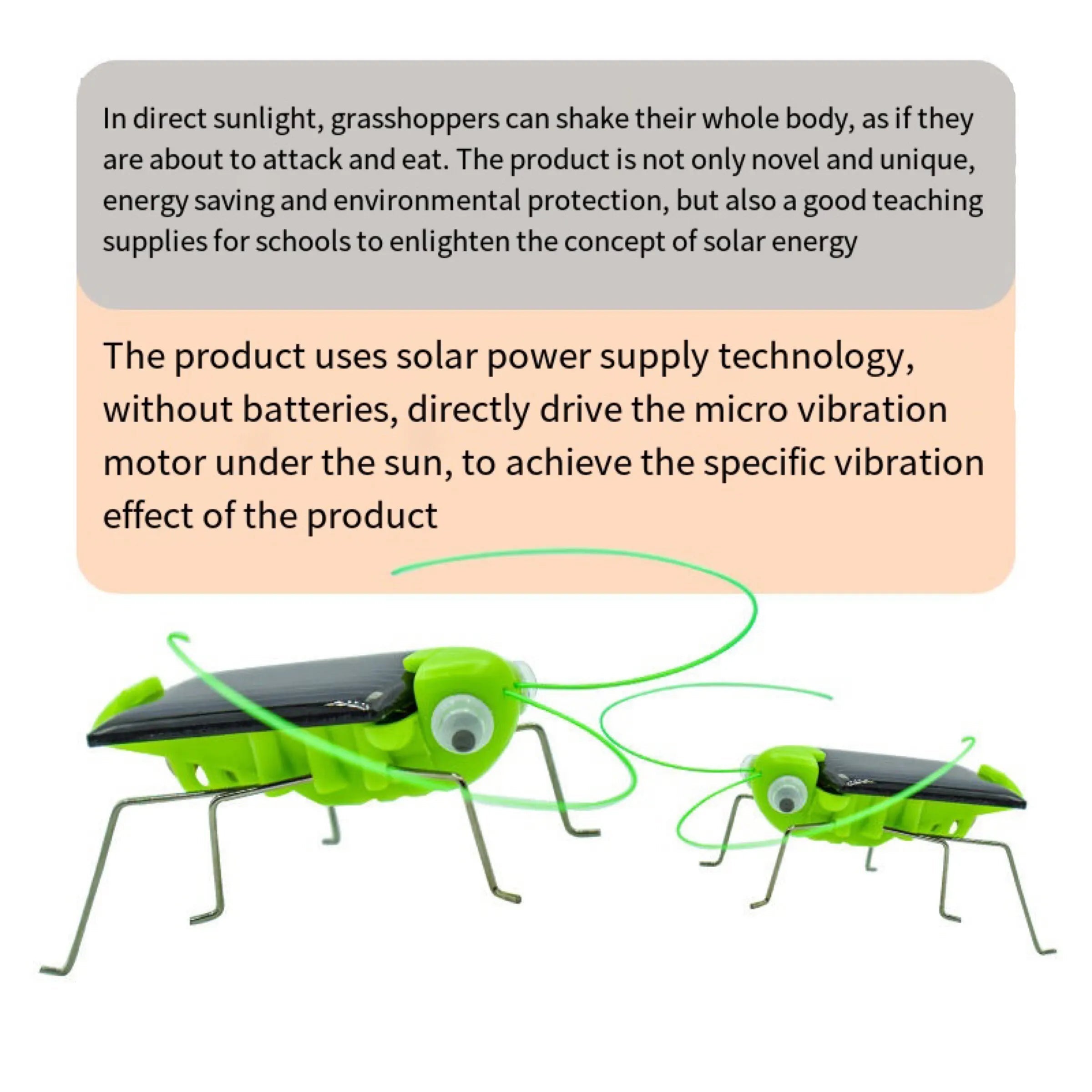 Solar Grasshopper Toy Puzzle Children Selected Gift Simulation Insect Gift Boys And Girls Science Education Funny Moving Toy Kid 