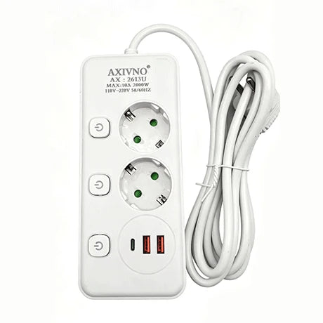 EU Extension Power Strip - Socket Options