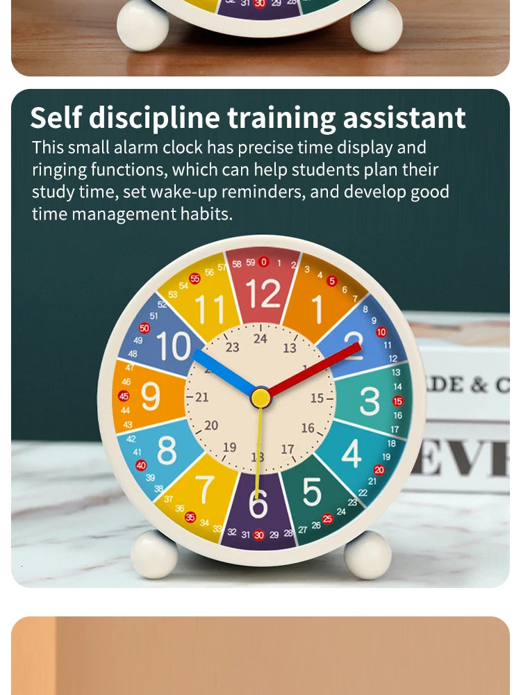 Early Learning Desktop Alarm Clock Children Wake Up Alarm Clock Living Room Bedroom Silent Desktop Clock Desktop Clock 
