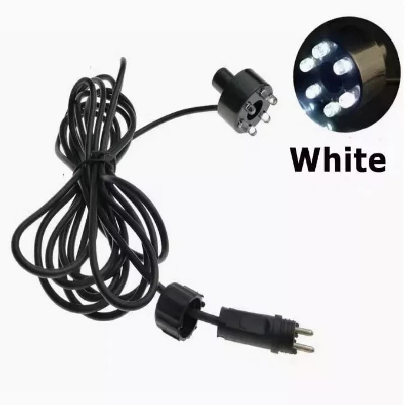 Aquarium Light LED Circle Lights Underwater 6-LED Light Ring For Fountain Pond Garden No AC Adapter