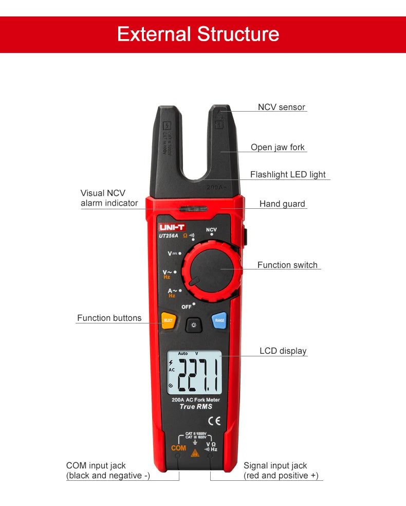 UT256A/UT256B Digital Fork Meter