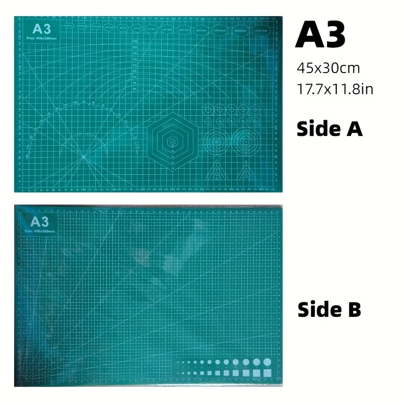 Gridded PVC Craft Cutting Mat, A3 or A4