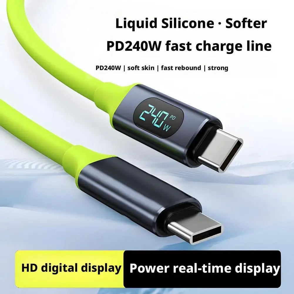 Cablu de încărcare USB-C de 1.5 m cu afișaj digital