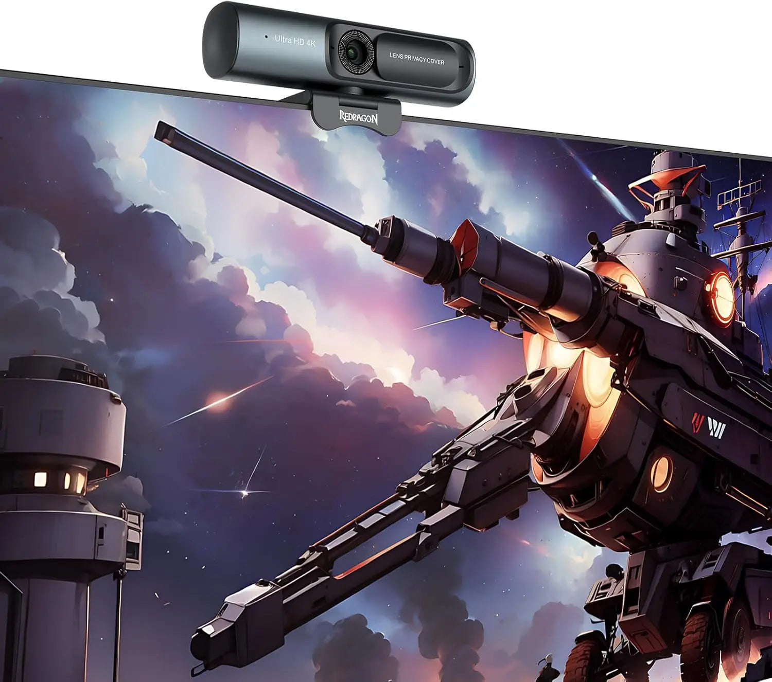 Redragon GW911 4K Webcam with Dual Noise-Cancelling Mics