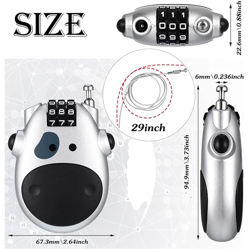Three-Digit Combination Cable Lock